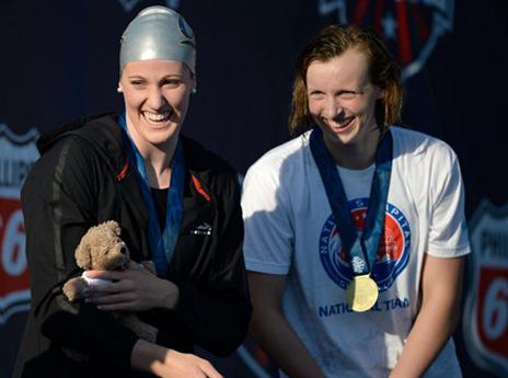 שולטות בבריכה. לדקי ופרנקלין (gettyimages)