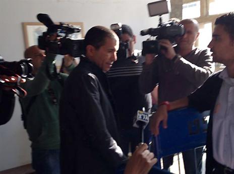 בכניסה לבית המשפט הבוקר