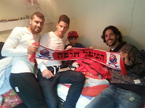 שבתאי, כיוואן ושוקרני בביקור (צילום: דוברות הפועל חיפה)