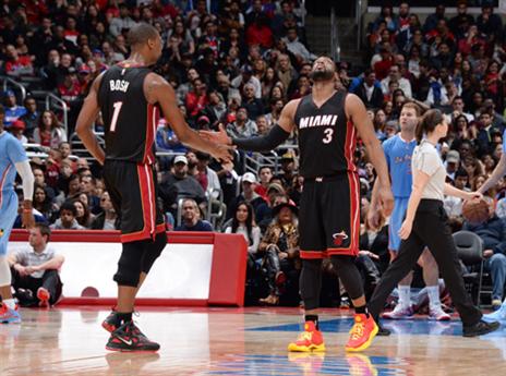 הצמד הקטלני של מיאמי שוב להט. וויד ובוש (gettyimages)