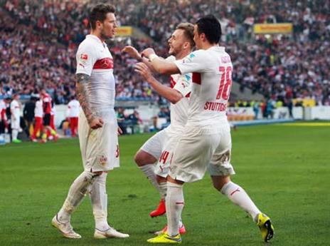 ניצחון חשוב במיוחד. שחקני שטוטגרט חוגגים (gettyimages)