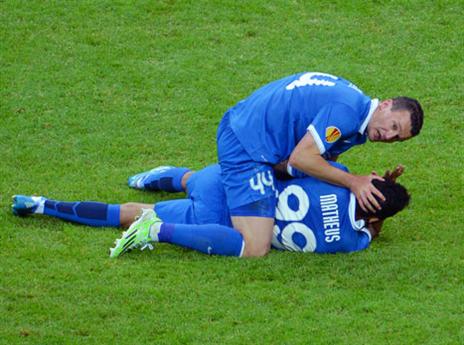 הרגע המפחיד של הערב: מתאוס קורס (getty)