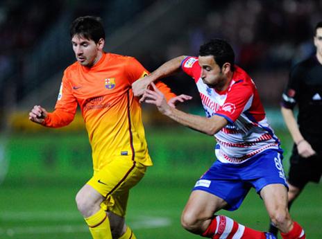 איניגו לופס עם מסי. יקבל ויזה (Getty)