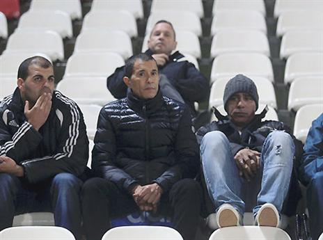 בחמישי גם ביציע הוא לא יהיה. טביב (צילום: אלן שיבר)