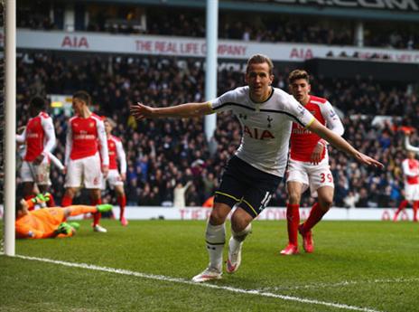 קיין חגג על ארסנל בדרבי הקודם (gettyimages)