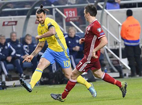 ניצחון ראשון לזלאטן על דנמרק (gettyimages)
