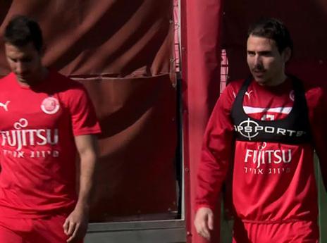 גיא אסולין ותורג'מן באימון הבכורה