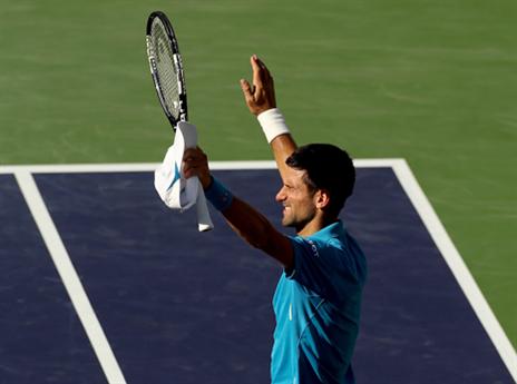 ג'וקוביץ' מאושר. מרחק צעד מתואר נוסף (getty)