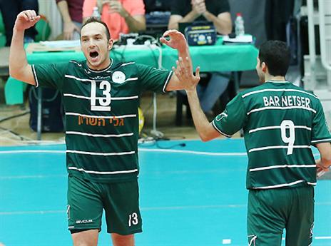 כפ"ס חוגגת. הירוקים בסדרת הגמר (צילום: אלן שיבר)