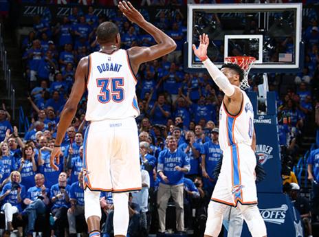 ווסטברוק עם דוראנט. "עשינו הישג ענק"