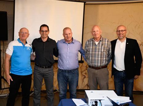 אמיר רווה, ד"ר גלעד ויינגרטן, טל ברנוח, אלון גץ וגילי לוסטיג (באדיבות הוועד האולימפי)