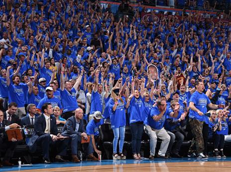 הקהל באוקלהומה סיטי חגג מוקדם מדי (getty)