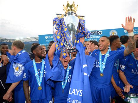 לסטר בחגיגות האליפות. מחביבות הליגה (Getty)