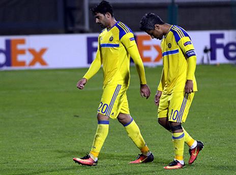 יצחקי ובן הרוש מאוכזבים (צילום: אודי ציטיאט)