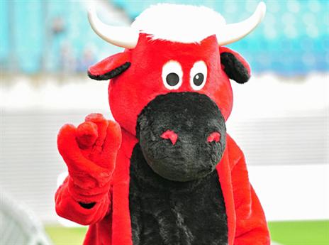 הקמע של לייפציג. השור של רד בול (getty)