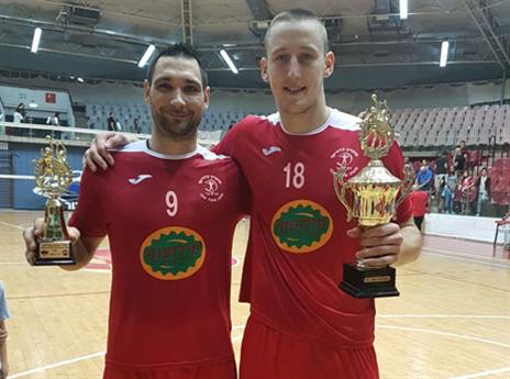 סוקולוב וקומל ממטה אשר (צילום: איגוד הכדורעף)