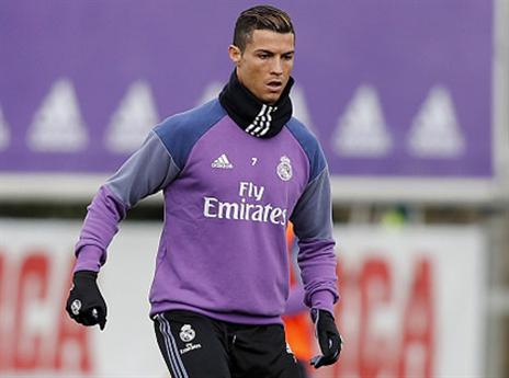 רונאלדו באימון לקראת הקלאסיקו (GETTY)