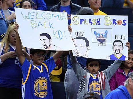 הקהל של גולדן סטייט התגעגע לדוראנט (getty)