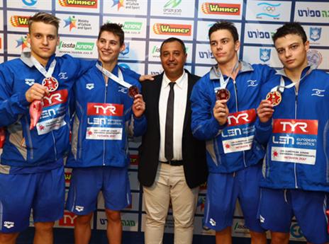 נבחרת הנוער. הישג נפלא (צילום: גלעד קוולרצ'יק, באדיבות איגוד השחייה)