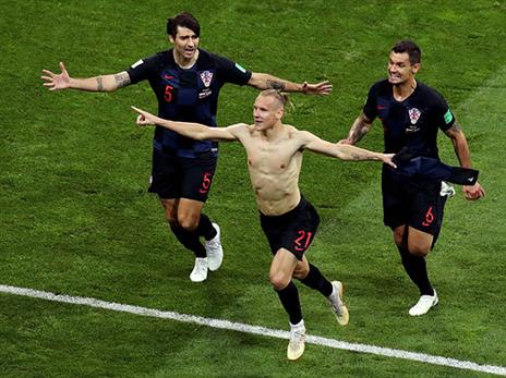 הקרואטים חגגו עד אור הבוקר (getty)