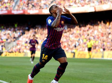 הציג לראווה את רגל שמאל האימתנית שלו. מאלקום (getty)