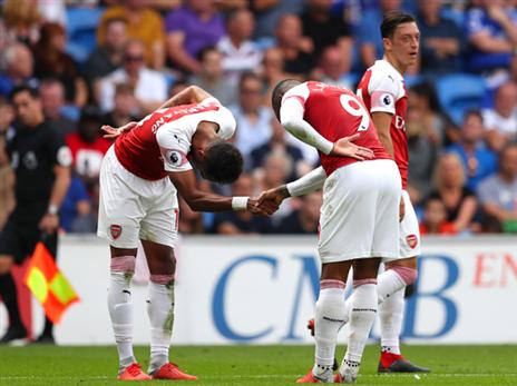 אובמיאנג ולקאזט חגגו על קארדיף (getty)