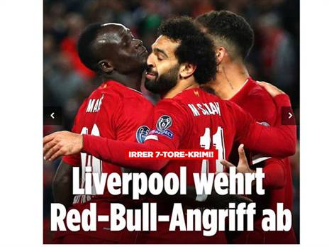 "ליברפול נלחמה בהתקפה של זלצבורג", ב-Bild