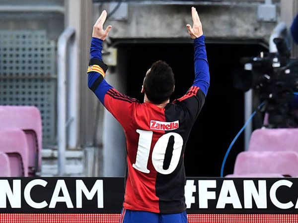 "ידעתי שאני מוכרח לכבוש". מסי בהקדשה לדייגו (GETTYIMAGES)