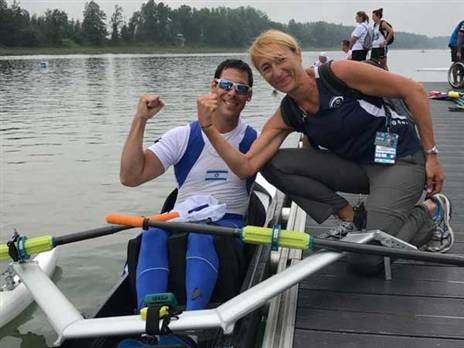 דניאל עם המאמנת פאולה גריזטי (צילום: איתן גלוזמן)