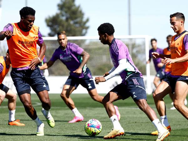 רודריגו באימון. ישחק? (Helios de la Rubia/Real Madrid via Getty Images)