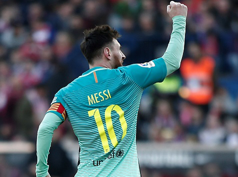 מסי חוגג. הציל את ברצלונה (getty)