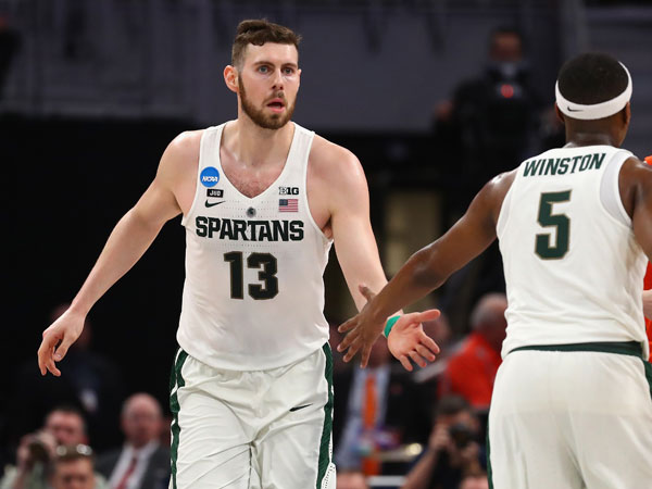 קרטר במדי מישיגן סטייט. היה שחקן משלים (Gety)