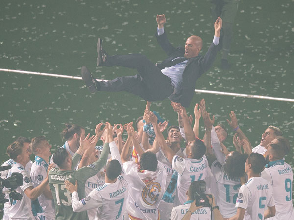 זידאן. שלוש אליפויות אירופה רצופות (getty)