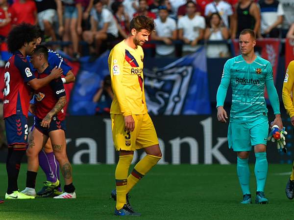 שחקני ברצלונה מאוכזבים. איבדו נקודות למרות המהפך (Getty)