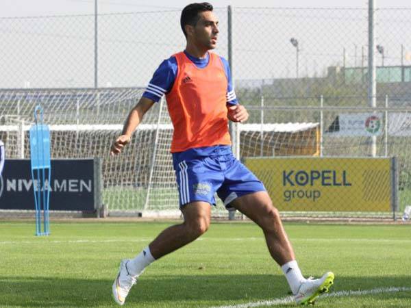 זהבי באימון מכבי ת"א (באדיבות האתר הרשמי של מכבי ת"א)