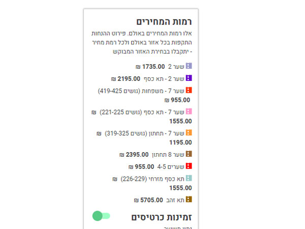 מחירים למנויים חדשים בהפועל תל אביב (אתר לאן)