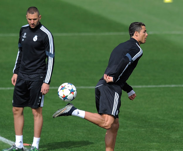 כריסטיאנו, עובד על הטריקים (gettyimages)