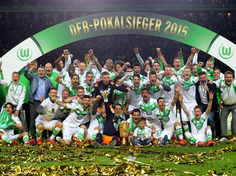 סיום מתוק לעונה גדולה. שחקני וולפסבורג (gettyimages)