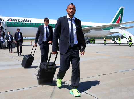 שחקני יובנטוס נוחתים בברלין (gettyimages)