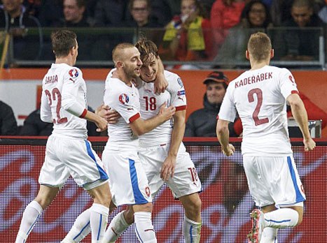 כשצ'כיה חגגה באמסטרדם (GETTYIMAGES)