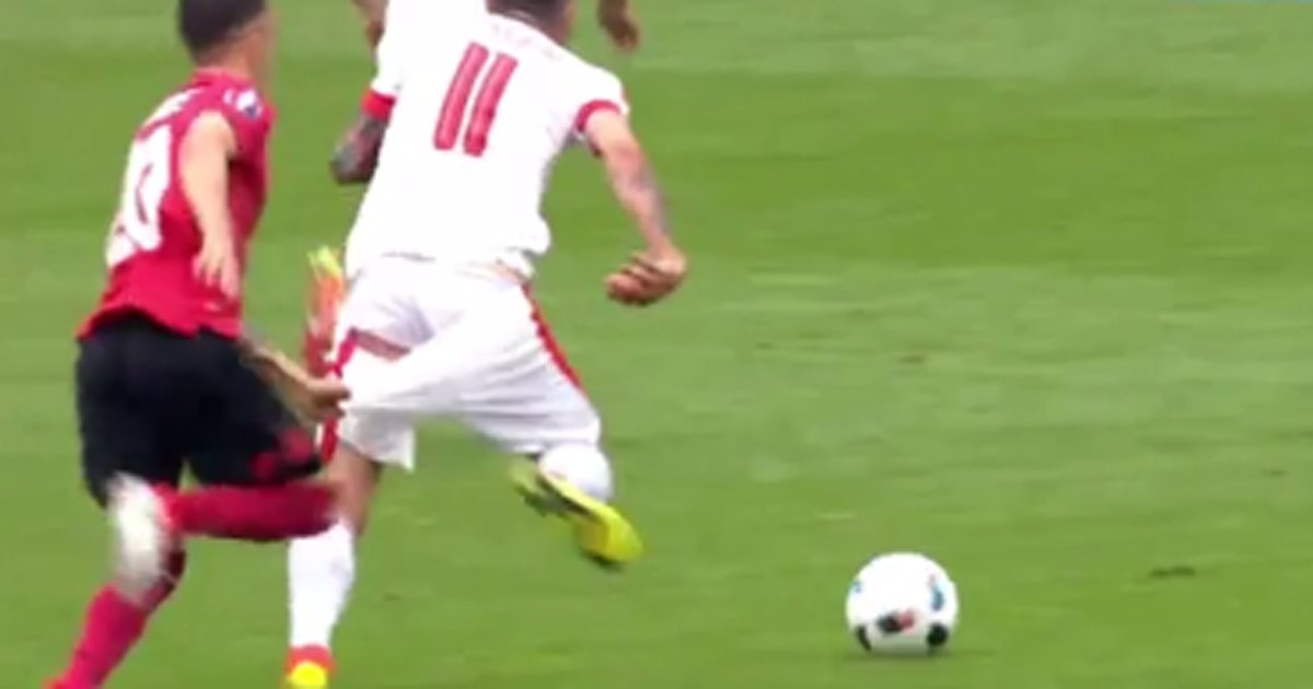 עוד עדות למשחק הפיזי בין שוויץ לאלבניה (gettyimages)