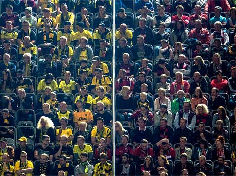 ההפרדה בין אוהדי דורטמונד ופרייבורג (Getty)