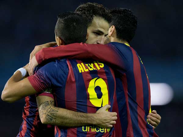 אלכסיס, פברגאס (וגם פדרו). היו תלויים במסי (Getty)