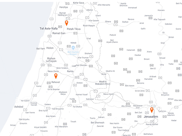 ישראל על המפה: המקומות בהם תפתח יוביסופט את הסניפים בארץ, לפי האתר הרשמי של החברה