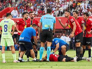 ובמאיורקה זעמו שהשער אושר למרות פגיעת ראש (Alex Caparros/Getty Images)