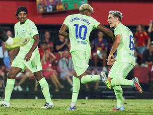 ולאמין ימאל סגר עניין בתוספת הזמן (Alex Caparros/Getty Images)