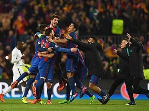 שחקני ברצלונה בטירוף (getty)