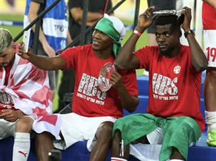 וואקמה ואוגו, מעמודי התווך של האליפות, נהנים מהחיים (צילום: אלן שיבר)