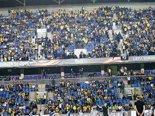 למזלה של מכבי ת"א, היציעים לא היו מלאים בהפסד המאכזב הערב (צילום: דני מרון)