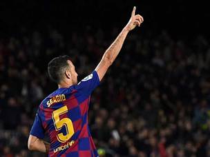 בוסקטס, התכבד בשער ובעוד ציון דרך חגיגי (getty)